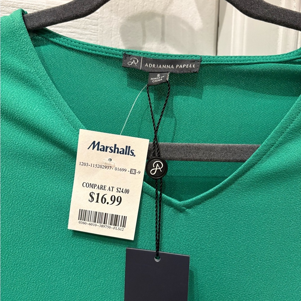 Adrianna Papell Emerald Ruffle Sleeve Blouse - Picture 2 of 2